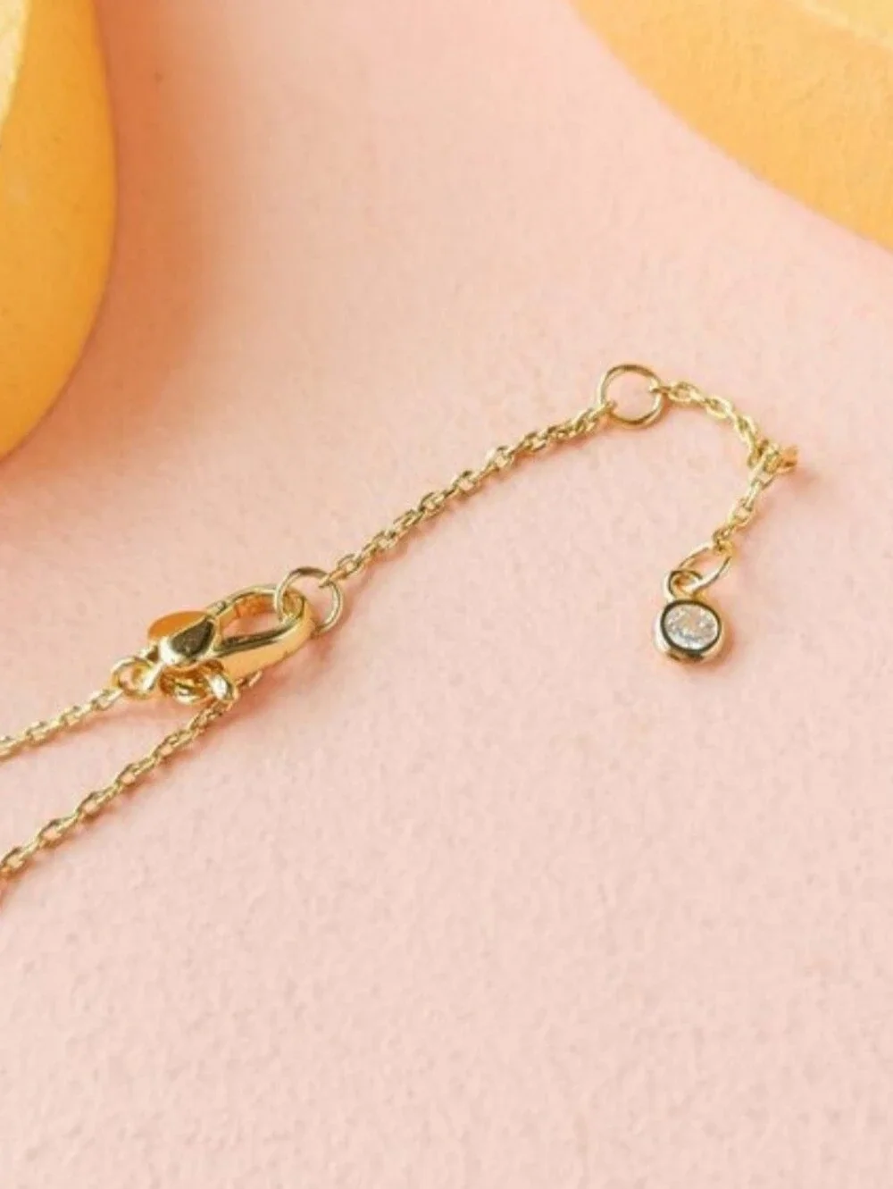 Kate Spade Minnie Gold Tone Necklace with Green Crystal Pendant